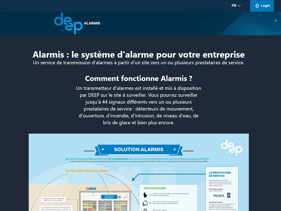 Aperçu du site Alarmis