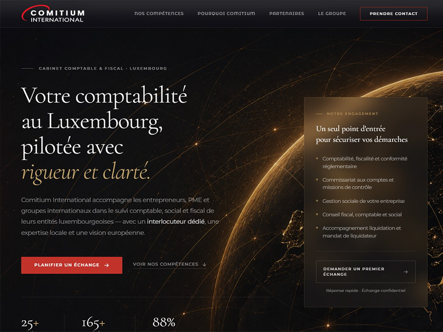 Aperçu du site Comitium International