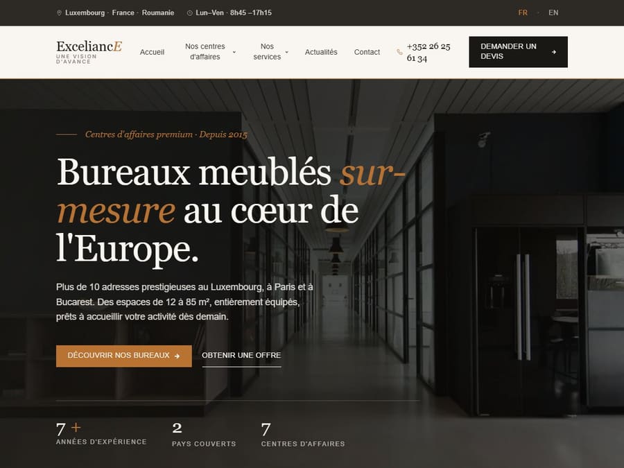 Aperçu du site Exceliance Business Center